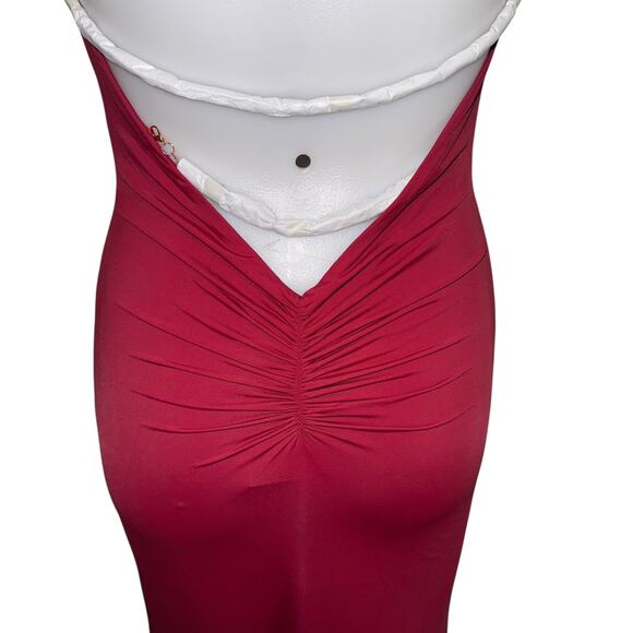 New BNWT Sasha Therese Harper Burgundy Maxi Dress Size Small - Picture 12 of 16